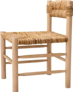 Casa Padrino Luxus Esszimmer Stuhl Naturfarben 54 x 62,5 x H. 80,5 cm - Massivholz Küchen Stuhl - Esszimmer Möbel - Luxus Möbel - Esszimmer Einrichtung - Luxus Einrichtung