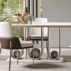 Casa Padrino Luxus Esszimmer Set - 1 Esstisch und 6 Esszimmer Stühle - Esszimmer Möbel