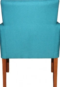 Casa Padrino Luxus Esszimmer Stuhl Türkis / Braun mit Armlehnen