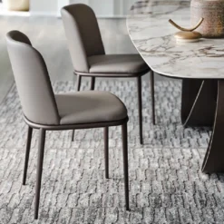Casa Padrino Luxus Esszimmerstuhl 8er Set Grau / Schwarz - Luxus Esszimmer & Restaurant Möbel - Luxus Qualität - Made in Italy