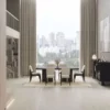 Casa Padrino Luxus Esszimmer Stuhl 6er Set Cremeweiß / Schwarz - Hotel & Esszimmer Möbel