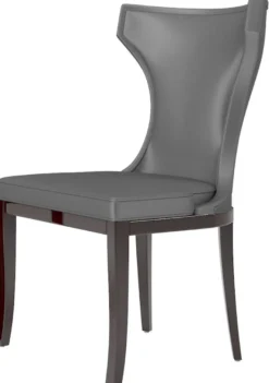 Casa Padrino Luxus Esszimmer Set Silber / Dunkelbraun - 1 Esszimmertisch & 6 Esszimmerstühle - Luxus Qualität - Luxus Esszimmer Möbel