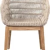 Casa Padrino Luxus Esszimmer Stuhl Grau / Naturfarben 60 x 60 x H. 80 cm - Luxus Garten Stuhl mit edlem Rattangeflecht - Esszimmer Möbel - Garten Möbel - Rattan Möbel - Luxus Möbel