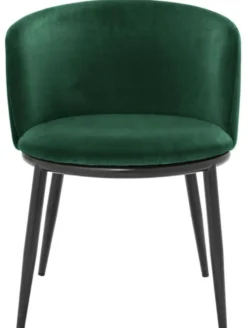 Casa Padrino Luxus Esszimmerstuhl Set Grün / Schwarz 57 x 57 x H. 74 cm - Esszimmermöbel