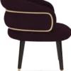 Casa Padrino Luxus Esszimmer Stuhl 8er Set Lila / Schwarz / Beige - Küchen Stühle mit Armlehnen - Esszimmer Möbel - Restaurant Möbel - Hotel Möbel - Luxus Möbel