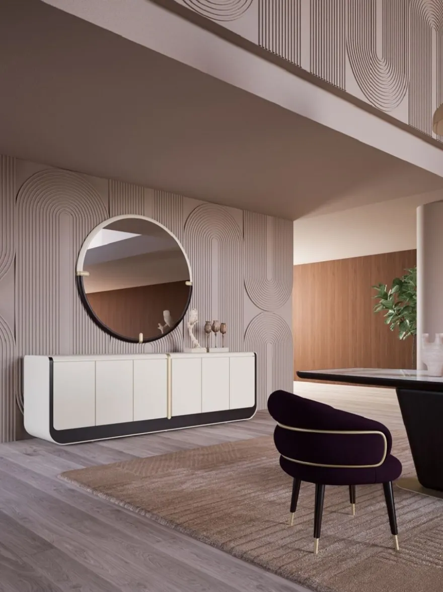 Casa Padrino Luxus Esszimmer Stuhl 8er Set Lila / Schwarz / Beige - Küchen Stühle mit Armlehnen - Esszimmer Möbel - Restaurant Möbel - Hotel Möbel - Luxus Möbel