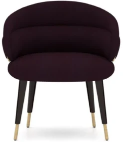 Casa Padrino Luxus Esszimmer Stuhl 8er Set Lila / Schwarz / Beige - Küchen Stühle mit Armlehnen - Esszimmer Möbel - Restaurant Möbel - Hotel Möbel - Luxus Möbel