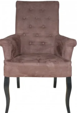 Casa Padrino Luxus Esszimmer Stuhl Braun / Schwarz mit Armlehnen - Barock Möbel