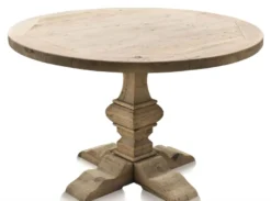 Casa Padrino Luxus Esszimmertisch Naturfarben 120 x H. 76 cm - Esszimmermöbel