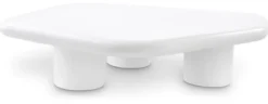 Casa Padrino Luxus Fiberglas Couchtisch Hochglanz Weiß 160 x 118 x H. 33 cm - Fiberglas Wohnzimmertisch - Wohnzimmer Möbel - Hotel Möbel - Luxus Möbel - Fiberglas Möbel