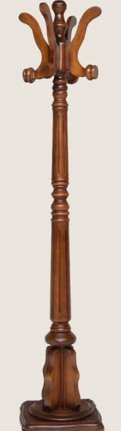 Casa Padrino Luxus Garderobenständer Braun 35 x 35 x H. 182 cm - Massivholz Kleiderständer - Garderoben Möbel - Hotel Möbel - Luxus Qualität - Made in Italy