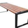 Casa Padrino Luxus Gartenbank Braun / Schwarz 150 x 47 x H. 45 cm - Moderne Sitzbank ohne Lehne
