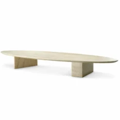 Casa Padrino Luxus Garten Couchtisch Beige 240 cm - Hotel & Garten Möbel
