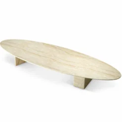Casa Padrino Luxus Garten Couchtisch Beige 240 cm - Hotel & Garten Möbel