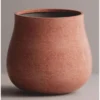 Casa Padrino Luxus Garten Deko Beton Blumentopf Rot Ø 86,5 x H. 80 cm