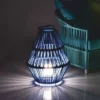 Casa Padrino Luxus Gartenlaterne Blau H. 63 cm - Garten Deko Accessoires