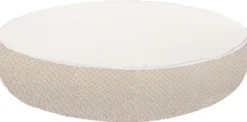 Casa Padrino Luxus Gartenliege - Poolliege Weiß / Beige Ø 180 cm