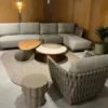 Casa Padrino Luxus Garten Liege Beige / Sandfarben 6-teilig 160 x 85 x H. 85 cm - Wetterfest und hochwertig verarbeitet - Moderne Garten Möbel - Luxus Qualität
