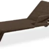 Casa Padrino Luxus Gartenliege Braun 224 x 75 x H. 51 cm - Handgewebte Wetterbeständige Liege - Moderne Poolliege - Garten Möbel - Hotel Möbel
