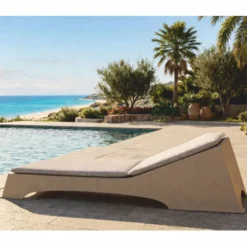 Casa Padrino Luxus Gartenliege Matt Beige / Grau 225 cm - Hotel & Garten Möbel