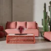 Casa Padrino Luxus Garten Lounge Set Grau 5-teilig 198 x 90 x H. 80 cm - Wetterfest und hochwertig verarbeitet - Moderne Garten Möbel - Luxus Qualität