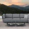 Casa Padrino Luxus Garten Lounge Set Anthrazit 8-teilig 110 x 90 x H. 86 cm - Wetterfest und hochwertig verarbeitet - Moderne Garten Möbel - Luxus Qualität