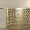 Casa Padrino Luxus Gartenmöbel Set Creme / Gold - 1 ovaler Esstisch mit Glasplatte & 6 Stühle mit Kissen - Handgefertigte Garten Terrassen Hotel Möbel - Luxus Qualität