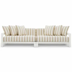 Casa Padrino Luxus Gartenmöbel Set Matt Weiß / Beige - Hotel & Garten Möbel