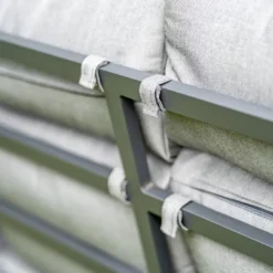 Casa Padrino Luxus Garten Möbel Set Grau - 1 Tisch & 1 Ecksofa & 1 Sitzbank & 1 Hocker