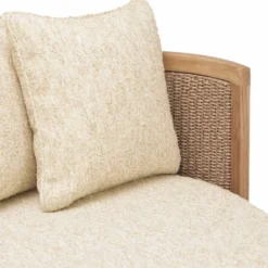 Casa Padrino Luxus Garten Sessel mit 2 Kissen Naturfarben - Hotel Möbel - Garten Möbel - Outdoor Möbel - Luxus Möbel