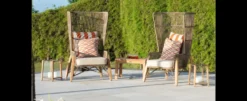 Casa Padrino Luxus Garten Sitzgruppe Beige 3-teilig 82 x 90 x H. 140 cm - Wetterfest und hochwertig verarbeitet - Moderne Garten Möbel - Luxus Qualität
