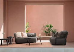 Casa Padrino Luxus Gartensofa Anthrazit / Grau / Schwarz 167 x 86 x H. 79 cm - Wetterbeständiges Garten Sofa - Terrassen Sofa - Garten Möbel - Terrassen Möbel - Outdoor Möbel