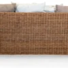 Casa Padrino Luxus Gartensofa Braun / Creme / Mehrfarbig 200 x 90 x H. 70 cm - Wetterbeständiges Sofa mit Kissen - Pool Möbel - Garten Möbel - Hotel Möbel - Luxus Möbel - Made in Italy