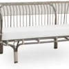 Casa Padrino Luxus Gartensofa mit Sitzkissen Mokka / Beige / Hellgrau 193 x 76 x H. 81 cm - Wetterbeständiges Garten & Terrassen Sofa - Garten & Terrassen Möbel - Luxus Qualität