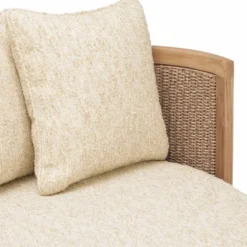 Casa Padrino Luxus Garten Sofa mit 5 Kissen Naturfarben 180 cm - Hotel Möbel - Garten Möbel - Luxus Möbel