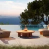 Casa Padrino Luxus Garten Stuhl Set Sandfarben 3-teilig 90 x 95 x H. 90 cm - Wetterfest und hochwertig verarbeitet - Moderne Garten Möbel - Luxus Qualität