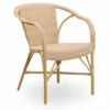 Casa Padrino Luxus Garten Stuhl 6er Set mit Armlehnen Beige - Garten & Terrassen Möbel