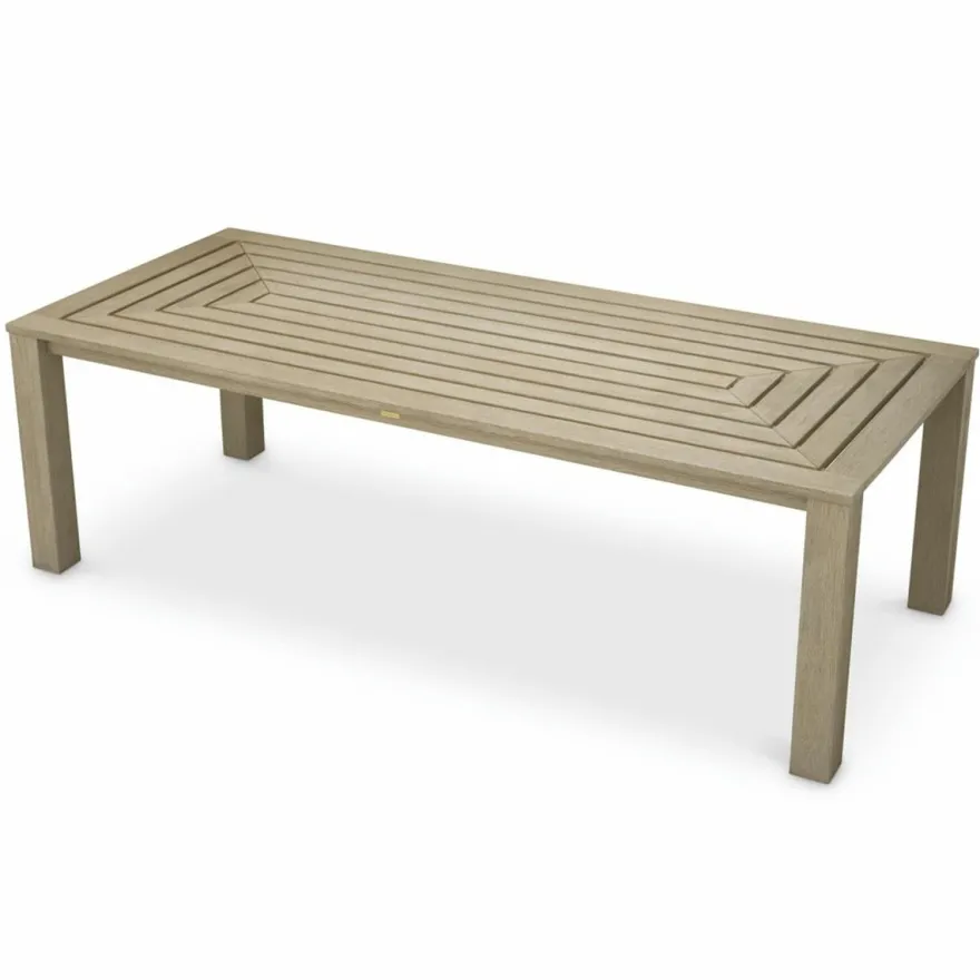Casa Padrino Luxus Gartentisch Grau 240 cm - Teakholz Garten Esstisch - Garten Möbel