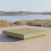 Casa Padrino Luxus Gartentisch Matt Grün 150 cm - Quadratischer Garten Couchtisch