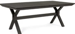 Casa Padrino Luxus Gartentisch Anthrazit 200-300 x 110 x H. 76 cm - Ausziehbarer Esstisch aus pulverbeschichtetem Aluminium - Luxus Garten & Terrassen Tisch - Luxus Garten & Terrassen Möbel