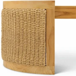 Casa Padrino Luxus Gartentisch Naturfarben 100 cm - Outdoor Garten Couchtisch
