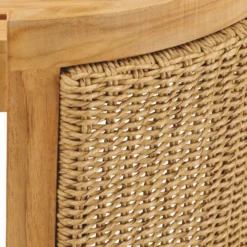 Casa Padrino Luxus Gartentisch Naturfarben 100 cm - Outdoor Garten Couchtisch