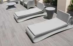 Casa Padrino Luxus Gartentisch Matt Grau Ø 51 x H. 60 cm - Runder Wetterbeständiger Beistelltisch - Garten Terrassen Tisch Möbel - Luxus Kollektion