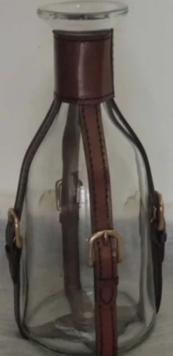 Casa Padrino Luxus Glas Karaffe / Weinkaraffe Cognac Braun Ø 11 x H. 26 cm - Luxus Kollektion