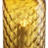 Casa Padrino Luxus Glas Kerzenleuchter Gelb Ø 27 x H. 44 cm - Hotel & Restaurant Deko Accessoires