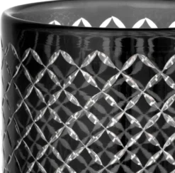 Casa Padrino Luxus Glas Kerzenleuchter Schwarz Ø 18 x H. 28 cm - Hotel Accessoires - Restaurant Accessoires - Gastronomie Accessoires - Luxus Qualität