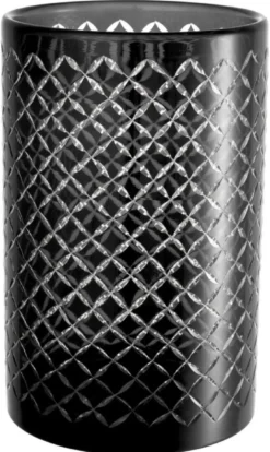 Casa Padrino Luxus Glas Kerzenleuchter Schwarz Ø 18 x H. 28 cm - Hotel Accessoires - Restaurant Accessoires - Gastronomie Accessoires - Luxus Qualität