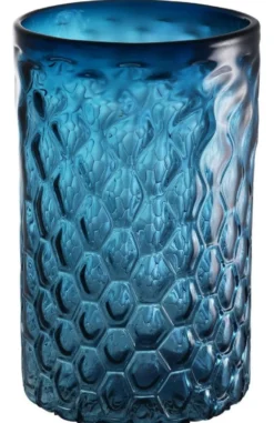 Casa Padrino Luxus Glas Kerzenleuchter Blau Ø 27 x H. 44 cm - Hotel & Restaurant Deko Accessoires