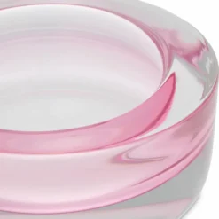 Casa Padrino Luxus Glasschale Hellrosa Ø 20 x H. 11 cm - Deko Schale aus mundgeblasenem Glas - Luxus Deko Accessoires