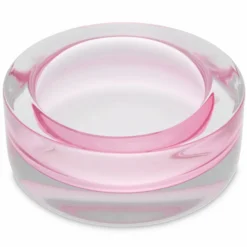 Casa Padrino Luxus Glasschale Hellrosa Ø 20 x H. 11 cm - Deko Schale aus mundgeblasenem Glas - Luxus Deko Accessoires